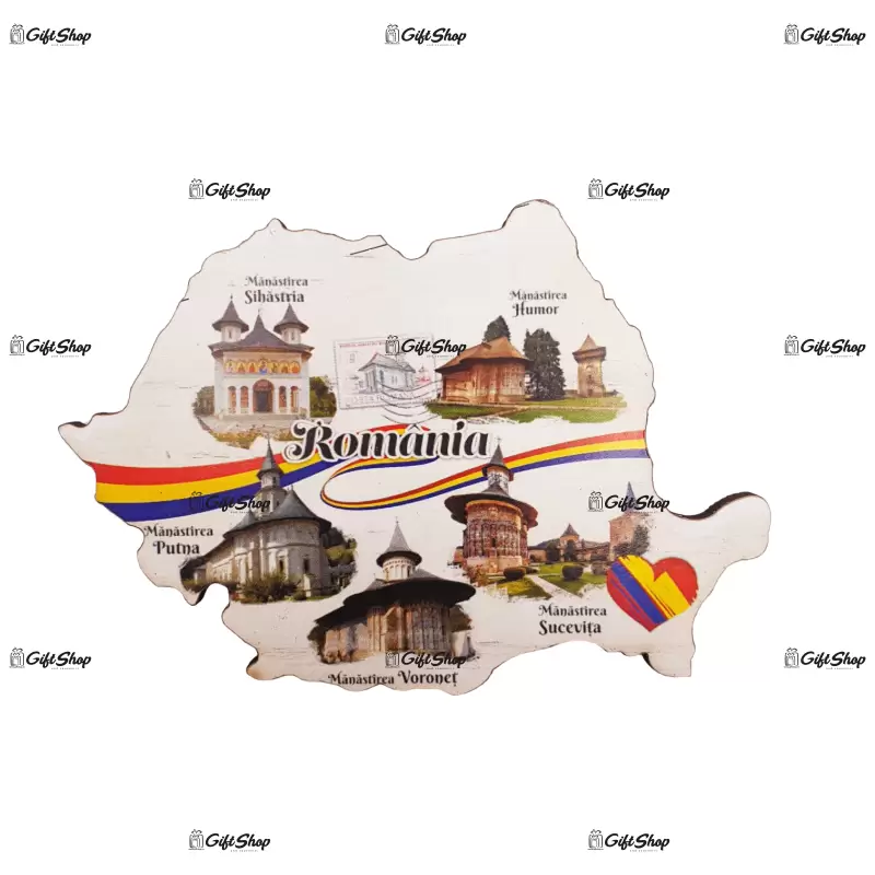 Magnet harta, manastiri din romania